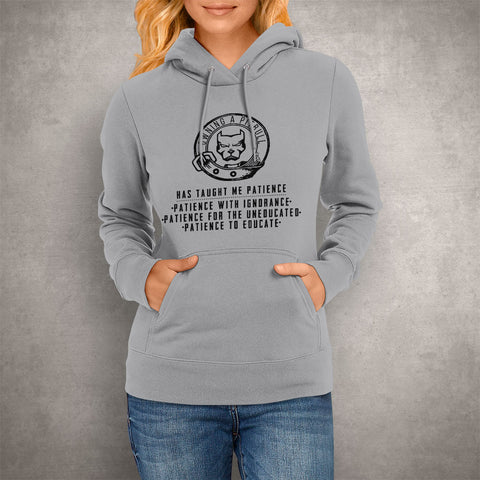 Image of Unisex Hoodie Owning a Pitbull