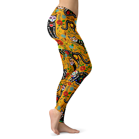 Image of Calavera Cat Leggings