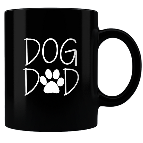 Image of Ceramic Coffee Mug Black Dog Dad
