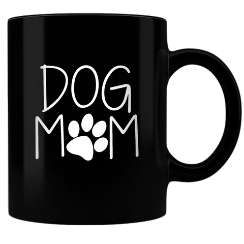 Image of Ceramic Coffee Mug Black Dog Mom