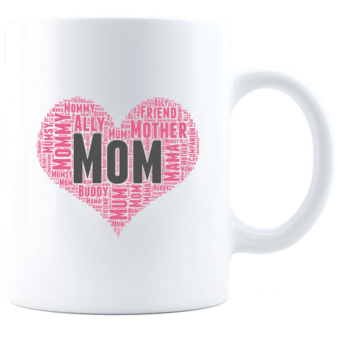 Image of Mom Heart Ceramic Coffee Mug