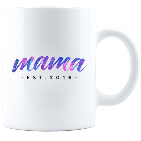 Image of Mama Est Personalized Ceramic Coffee Mug