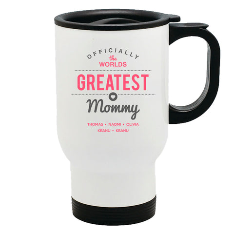 Image of Worlds Greatest Personalized Metal Coffee and Tea Travel Mug