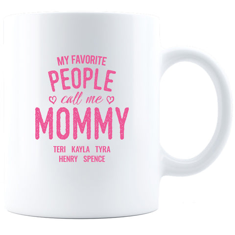 Image of Favorite People Personalized Ceramic Coffee Mug
