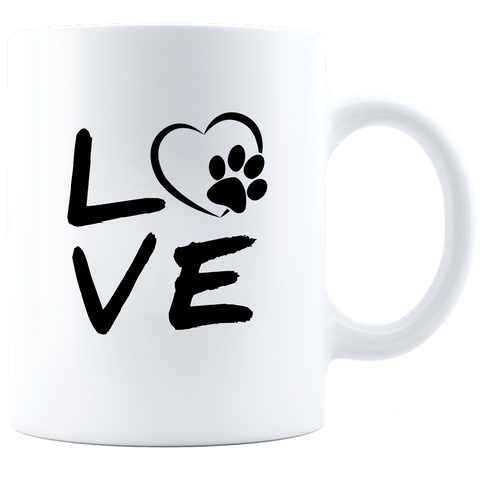 Image of Ceramic Coffee Mug Love Paw
