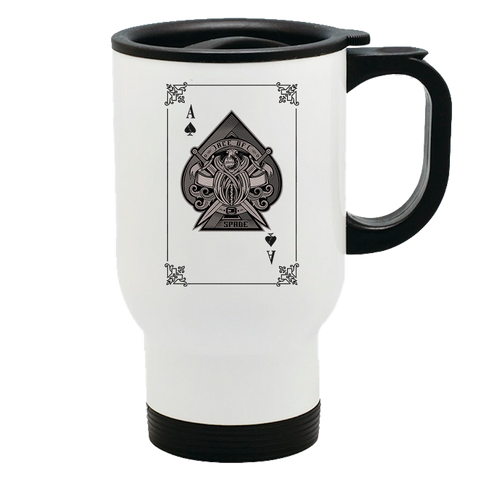 Image of Metal Coffee and Tea Travel Mug Ace of Spades