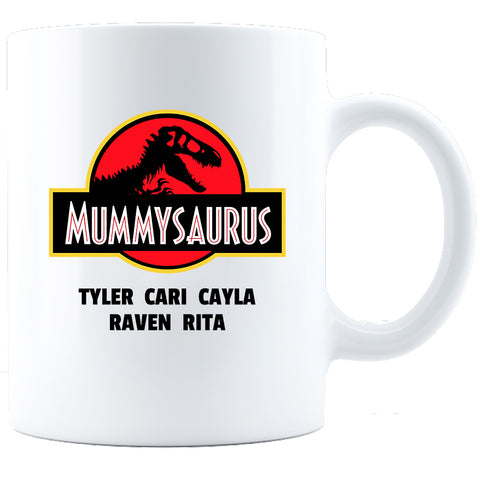 Image of Mummysaurus Personalized Ceramic Coffee Mug