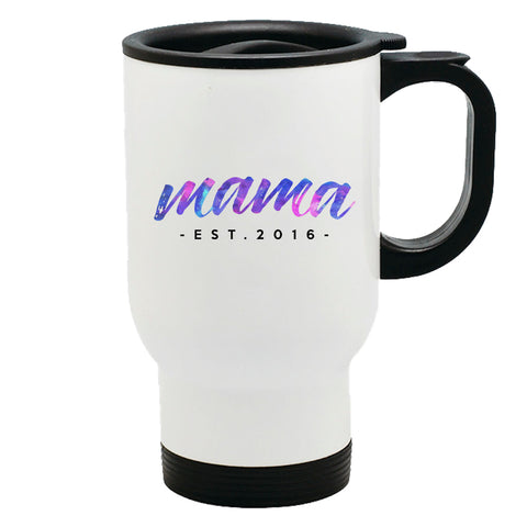 Image of Mama Est Personalized Metal Coffee and Tea Travel Mug