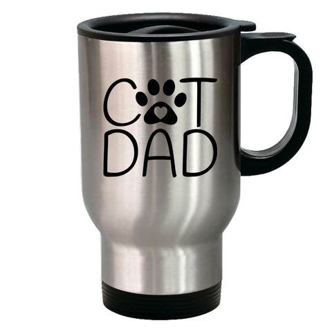 Image of Metal Coffee and Tea Travel Mug Cat Dad