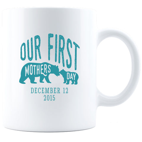 Image of First Mothers Day Personalized Ceramic Coffee Mug