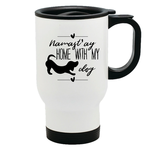 Image of Metal Coffee and Tea Travel Mug Namast'ay