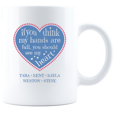 Image of Full Heart Personalized Ceramic Coffee Mug