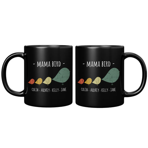 Image of Mama Bird 11oz Mug Black Mannion