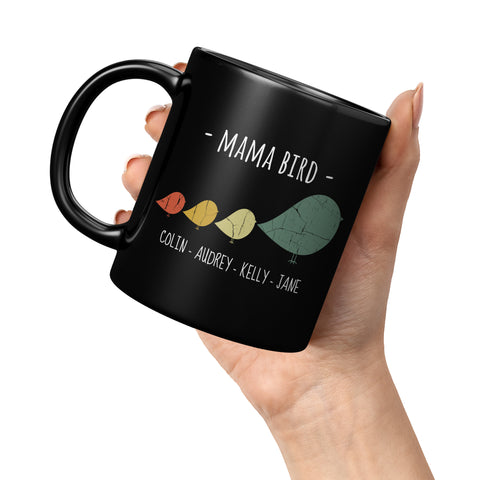 Image of Mama Bird 11oz Mug Black Mannion