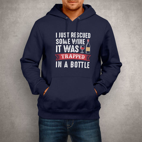 Image of Unisex Hoodie I Just Rescued Some Wine