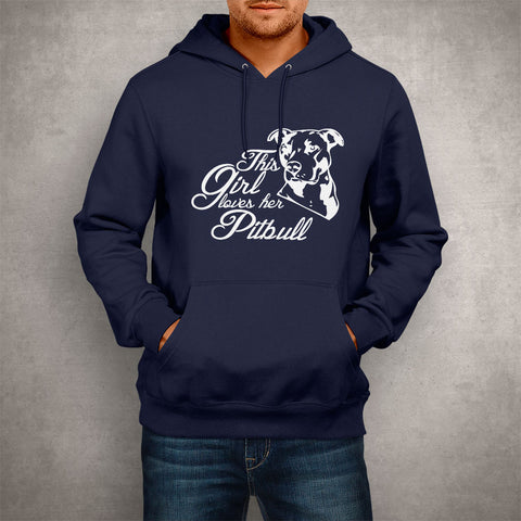Image of Unisex Hoodie Girl Loves Her Pitbull