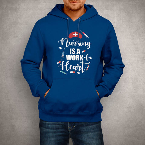 Image of Unisex Hoodie Nurse Work Heart