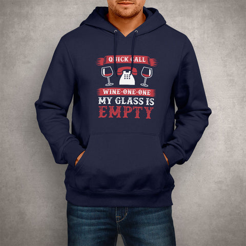 Image of Unisex Hoodie My Glass Is Empty