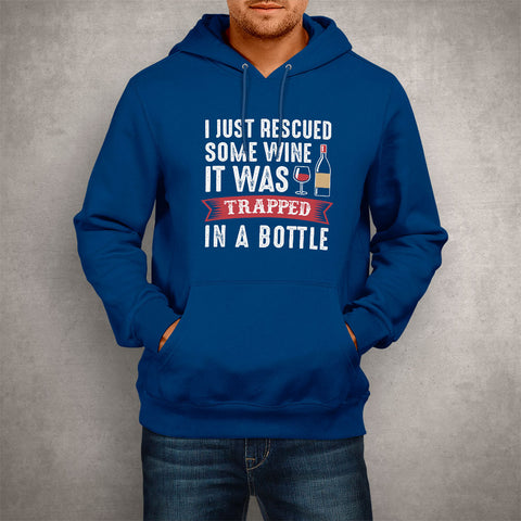 Image of Unisex Hoodie I Just Rescued Some Wine