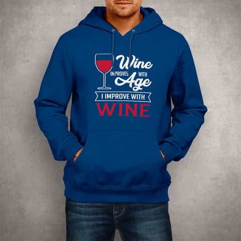 Image of Unisex Hoodie Wine Improves With Age