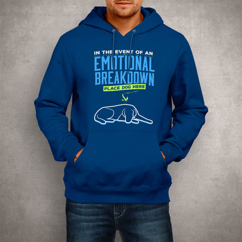 Image of Unisex Hoodie Emotional Breakdown Dog
