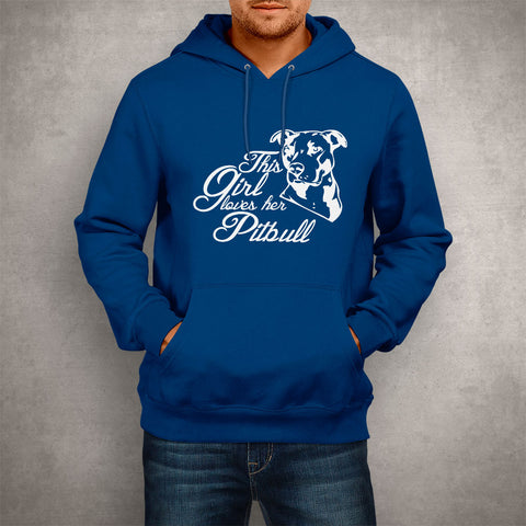 Image of Unisex Hoodie Girl Loves Her Pitbull
