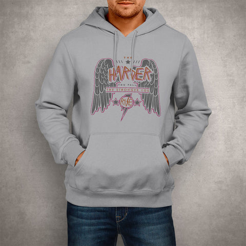 Image of Unisex Hoodie The Harder You Fall Stronger you Rise