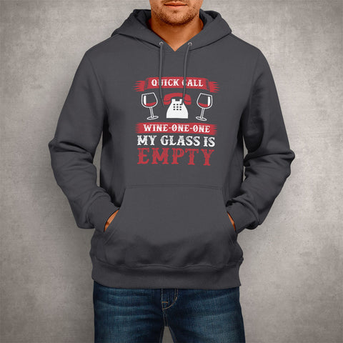 Image of Unisex Hoodie My Glass Is Empty