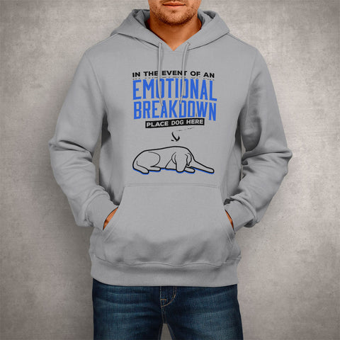 Image of Unisex Hoodie Emotional Breakdown Dog
