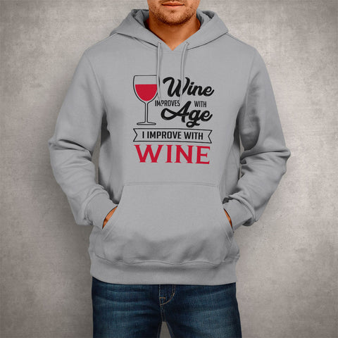 Image of Unisex Hoodie Wine Improves With Age