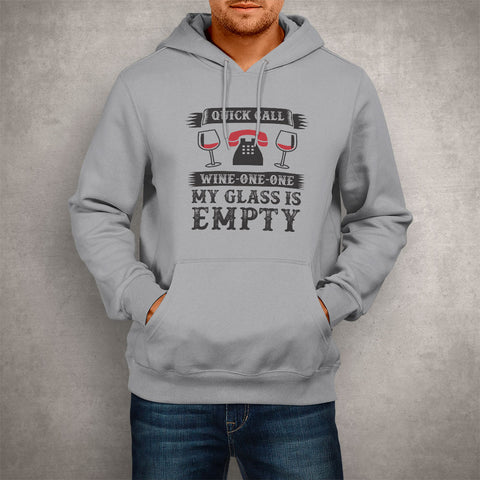 Image of Unisex Hoodie My Glass Is Empty