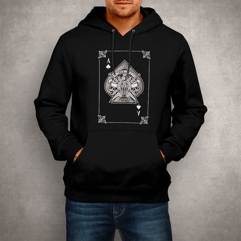 Image of Unisex Hoodie Card Ace of Spades