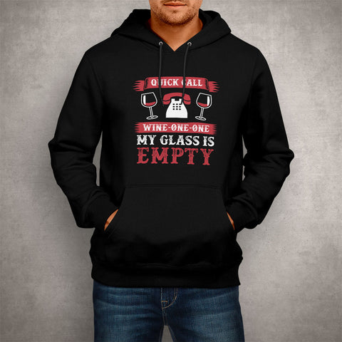 Image of Unisex Hoodie My Glass Is Empty