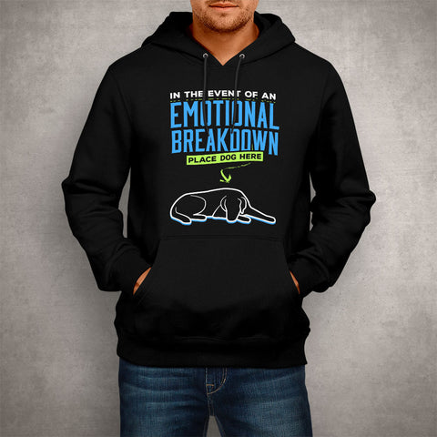 Image of Unisex Hoodie Emotional Breakdown Dog