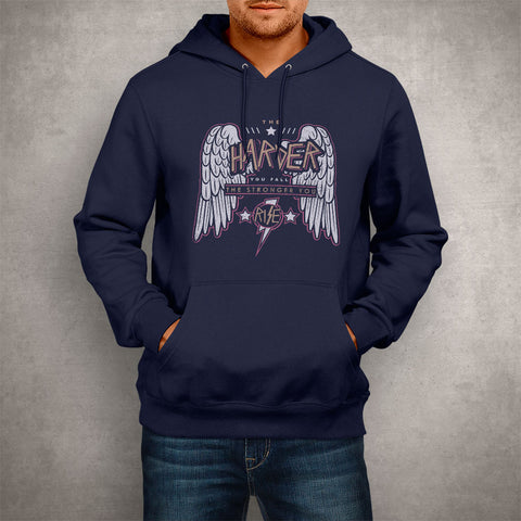 Image of Unisex Hoodie The Harder You Fall Stronger you Rise
