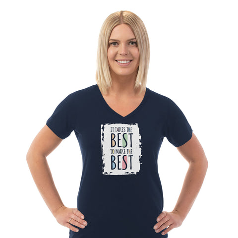 Image of Takes The Best Ladies Cotton V-Neck T-Shirt