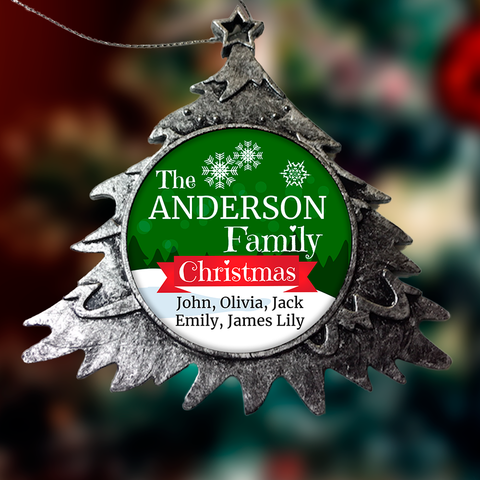 Image of Personalized Family Christmas Ornaments