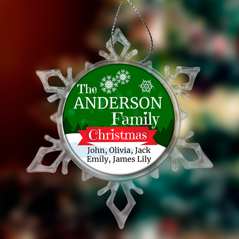 Image of Personalized Family Christmas Ornaments