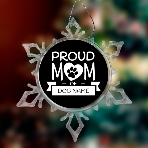 Image of Proud Dog Mom Personalized Christmas Ornaments
