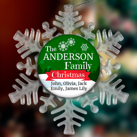 Image of Personalized Family Christmas Ornaments