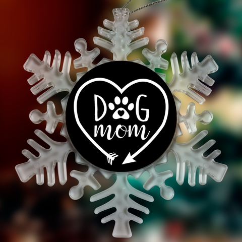 Image of Dog Mom Heart Christmas Ornaments