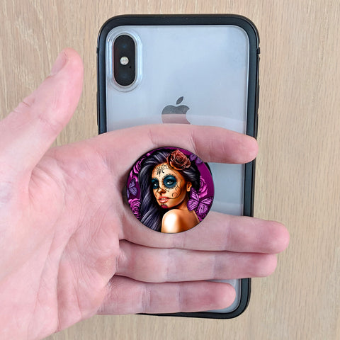 Image of Calavera Sugar Skull Phone Grips Bundle