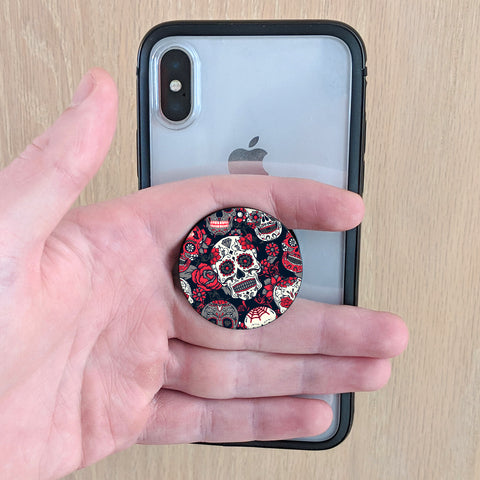 Image of Sugar Skull Red Rose Phone Grip