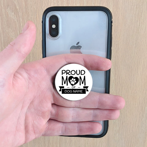 Image of Proud Dog Mom Personalized Phone Grip