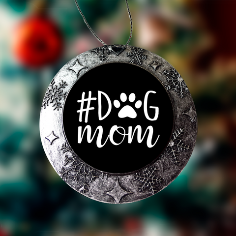 Image of #Dog Mom Christmas Ornaments