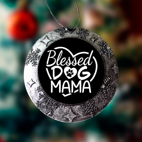 Image of Blessed Dog Mama Christmas Ornaments