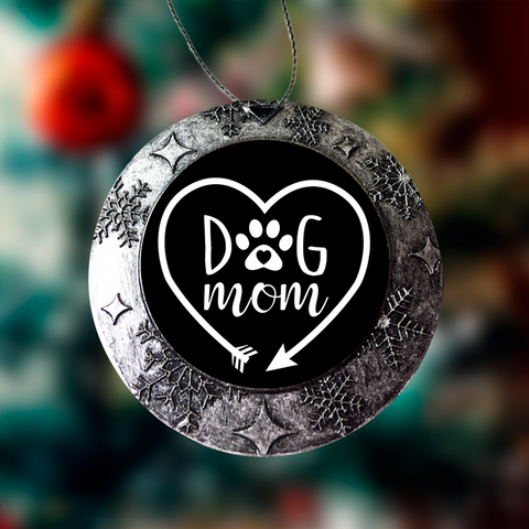 Image of Dog Mom Heart Christmas Ornaments