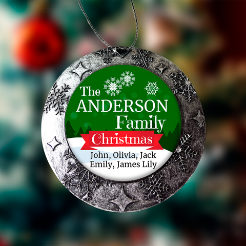 Image of Personalized Family Christmas Ornaments