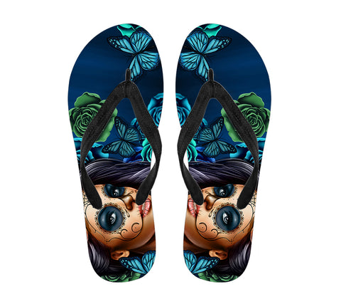 Image of Calavera Sugar Skull Flip Flops