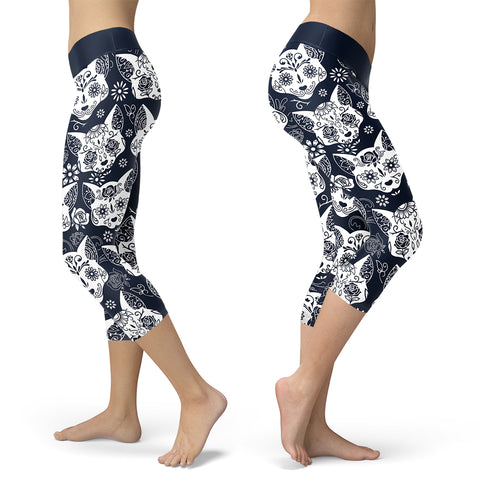 Image of Sugar Skull Cats Capris